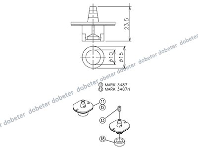 panasonic CM402 nozzle 3487 MTKU001763AB